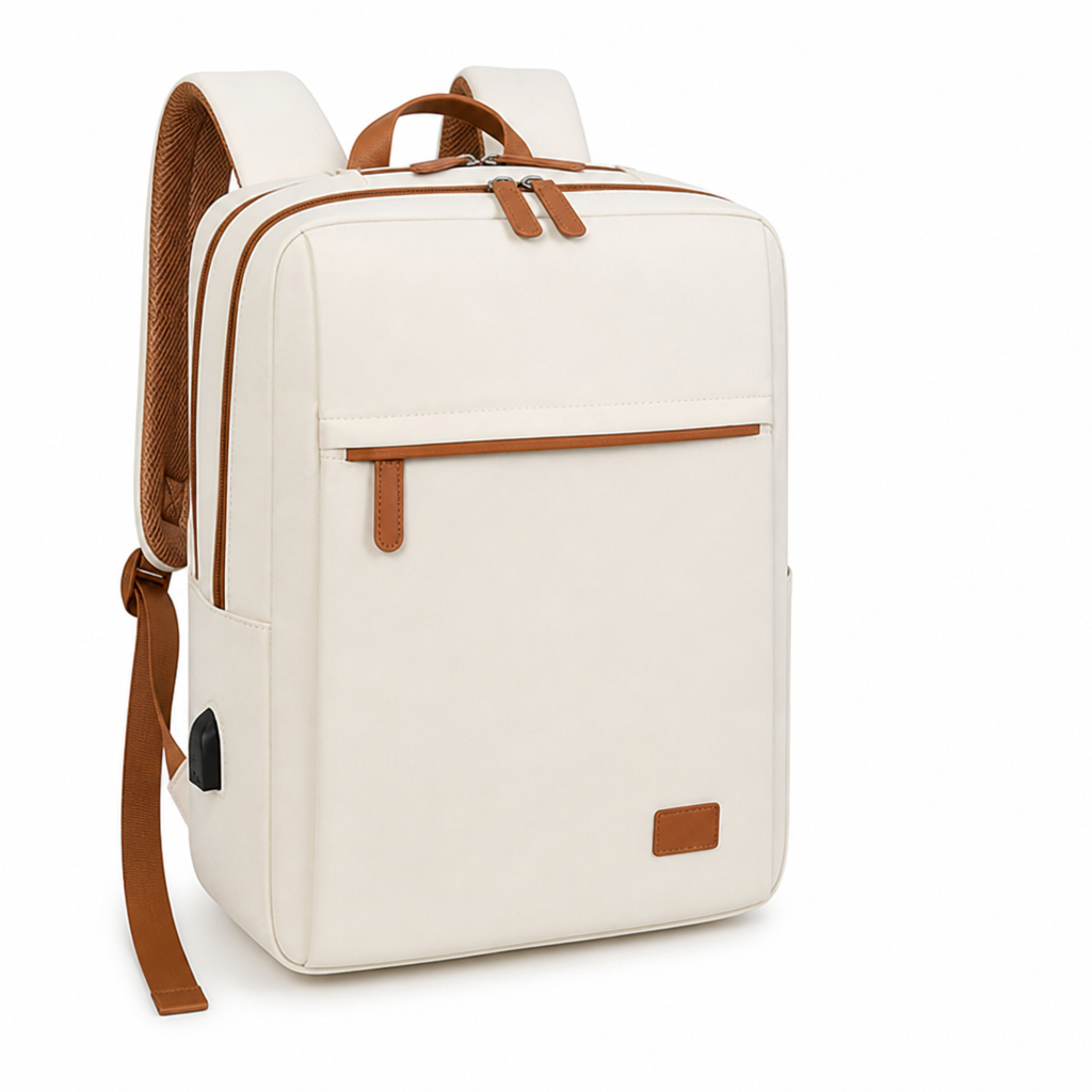Water-Resistant USB Charging Laptop Backpack (Fits 15.6-Inch)