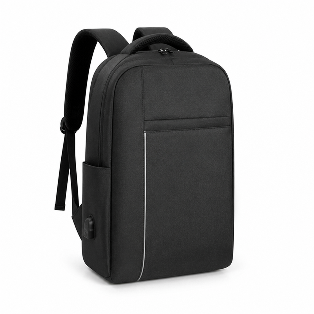 Water-Resistant USB Charging Laptop Backpack (Fits 15.6-Inch)