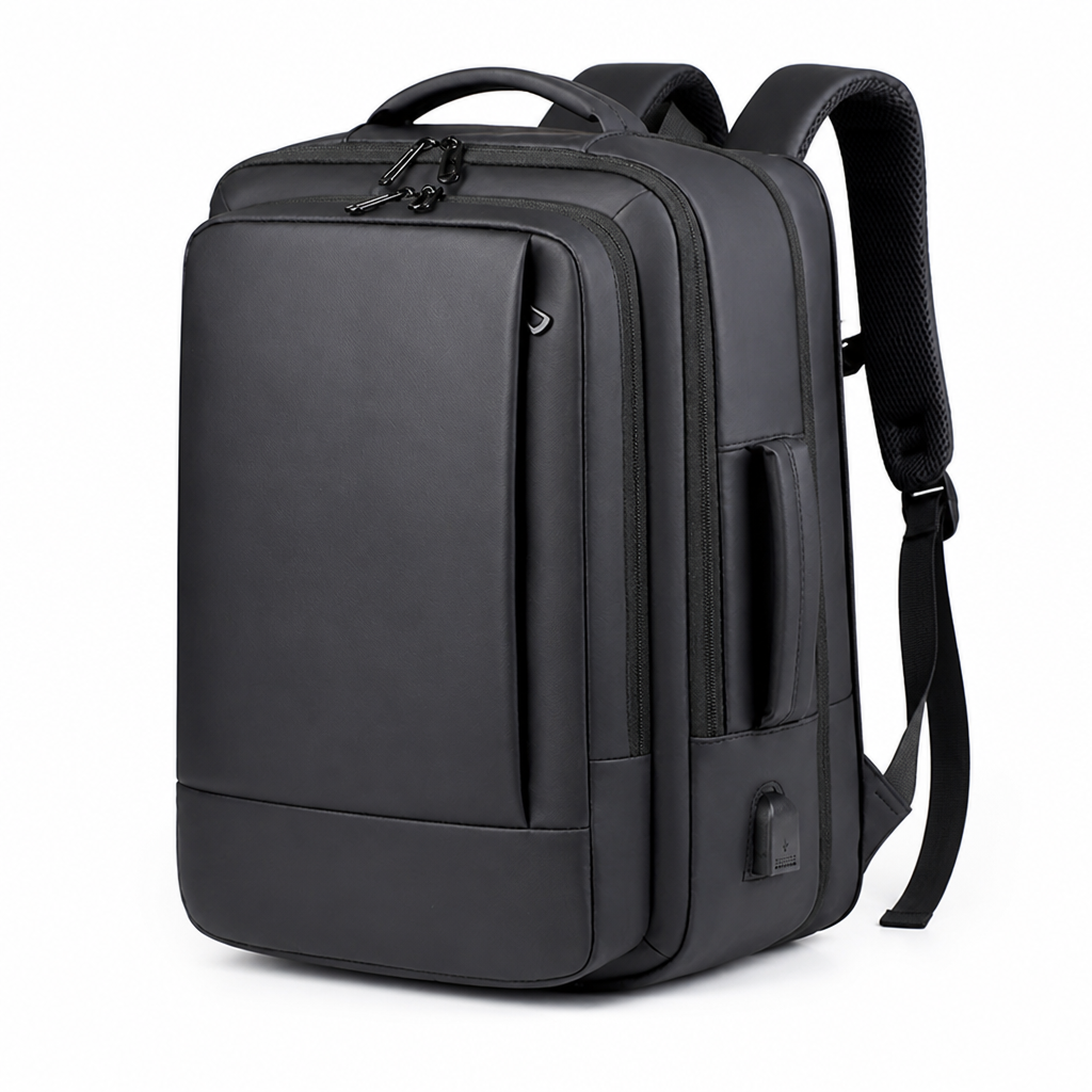 Water-Resistant USB-Charging Multi-Compartment Backpack