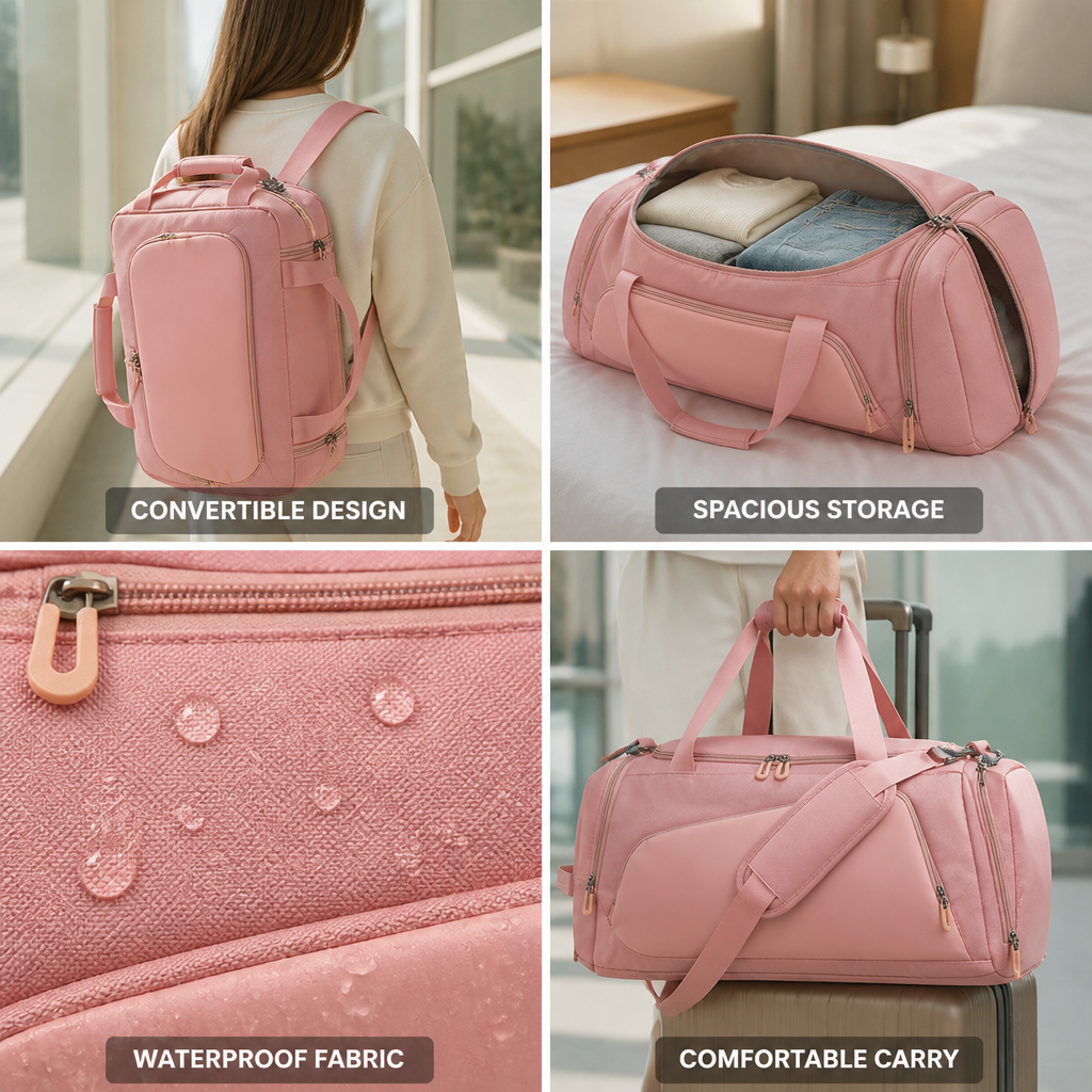 Waterproof Convertible Backpack Duffel