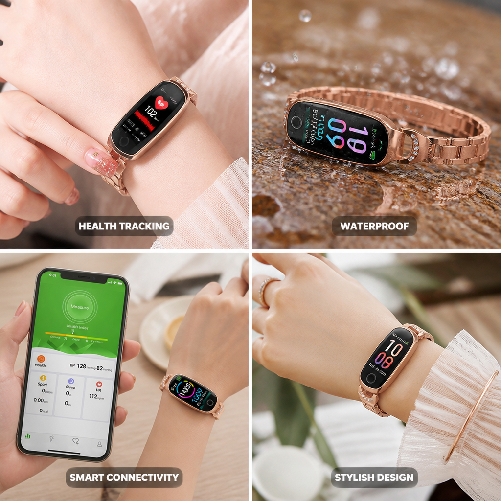 Waterproof Heart Rate & Blood Pressure Fitness Bracelet