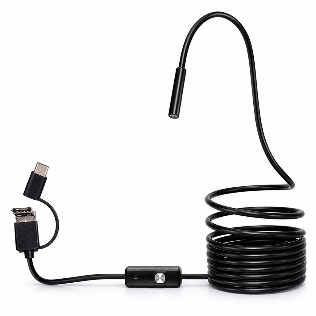 Waterproof High-Resolution Adjustable LED Endoscope Camera