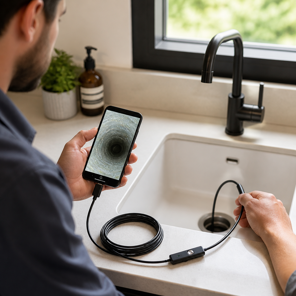 Waterproof High-Resolution Adjustable LED Endoscope Camera