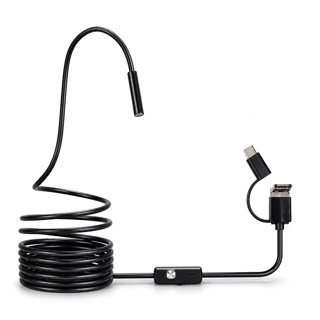 Waterproof High-Resolution Adjustable LED Endoscope Camera