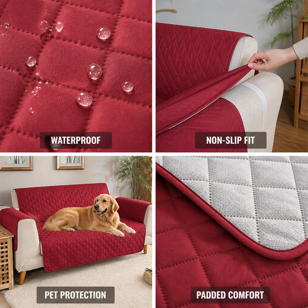 Waterproof Non-Slip Padded Sofa Protector (1-3 Seater)