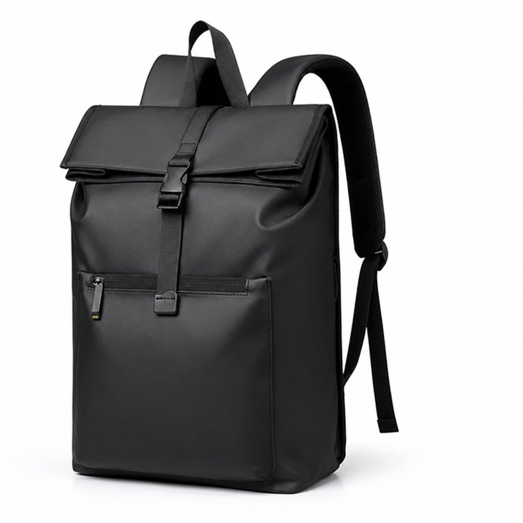 Waterproof Roll-Top Backpack with Padded Straps