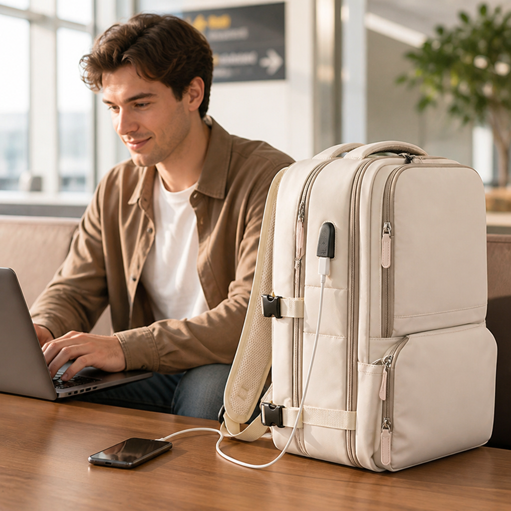Waterproof USB Charging Laptop Backpack
