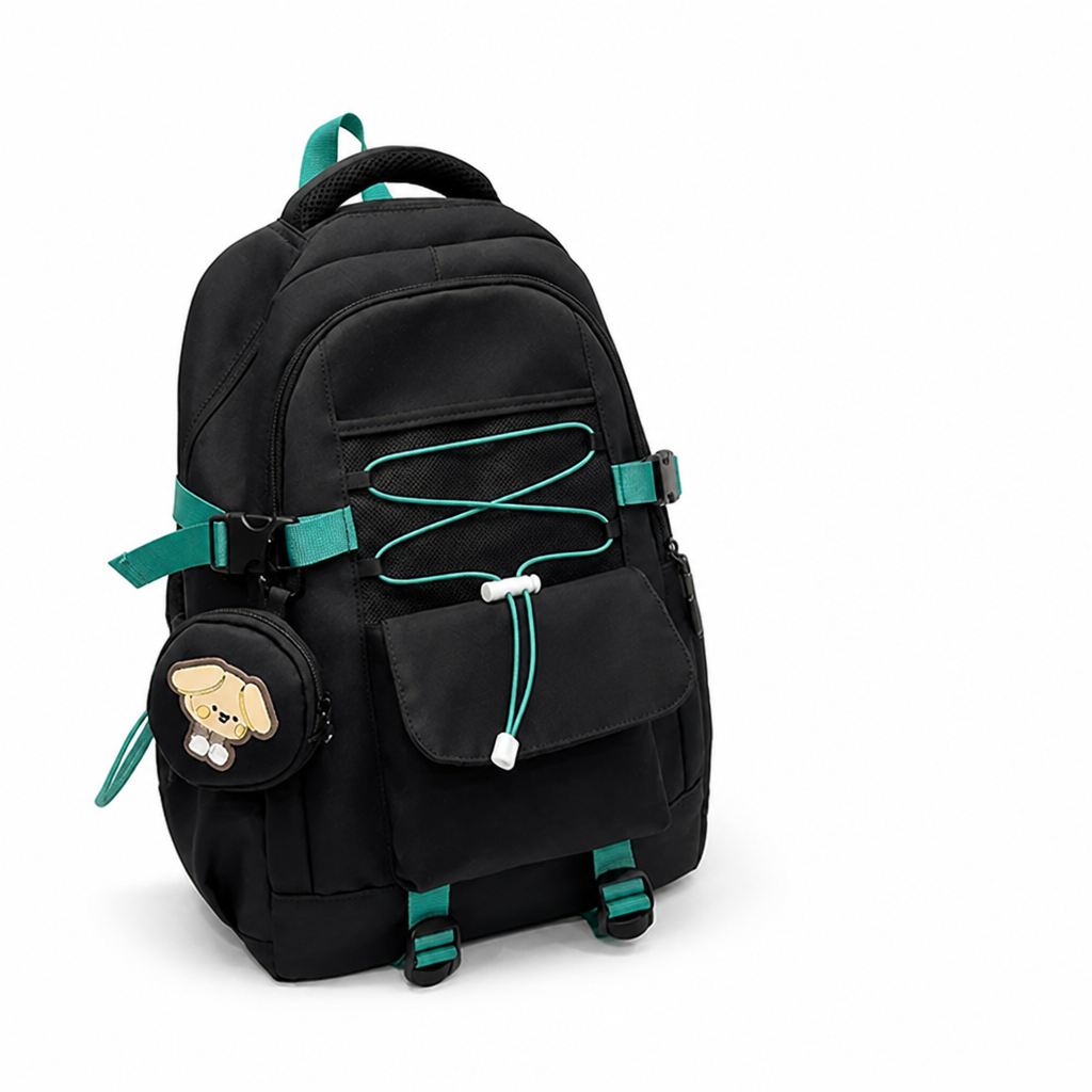 Wear-Resistant Multi-Compartment School Backpack (Padded Straps)