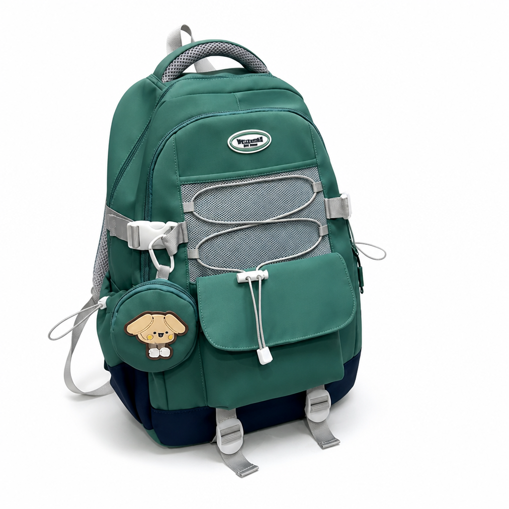 Wear-Resistant Multi-Compartment School Backpack (Padded Straps)