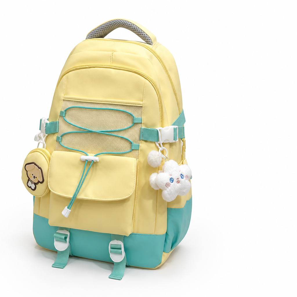 Wear-Resistant Multi-Compartment School Backpack (Padded Straps)