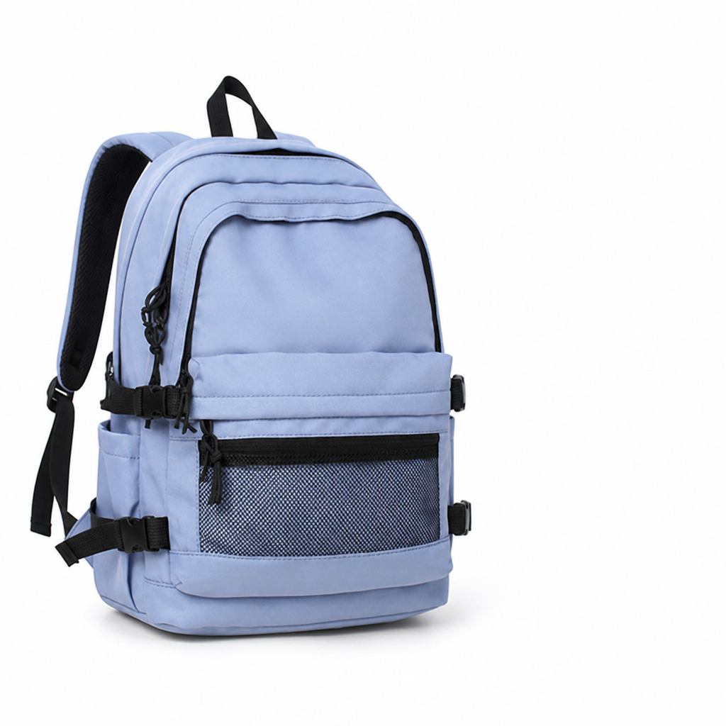 Wear-Resistant Multi-Pocket School Backpack (Padded Straps)