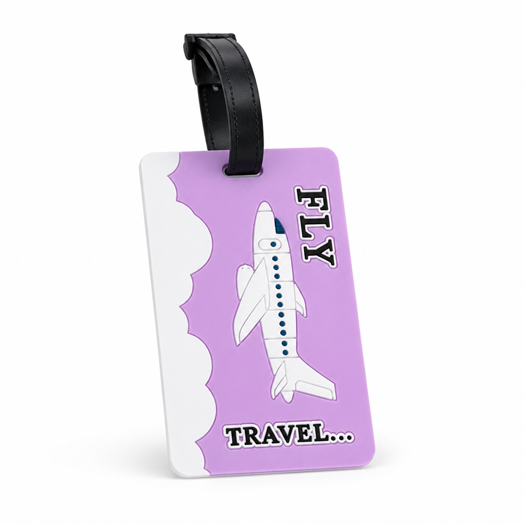 Wear-Resistant & Secure Strap Luggage Tag (Airplane Graphic)