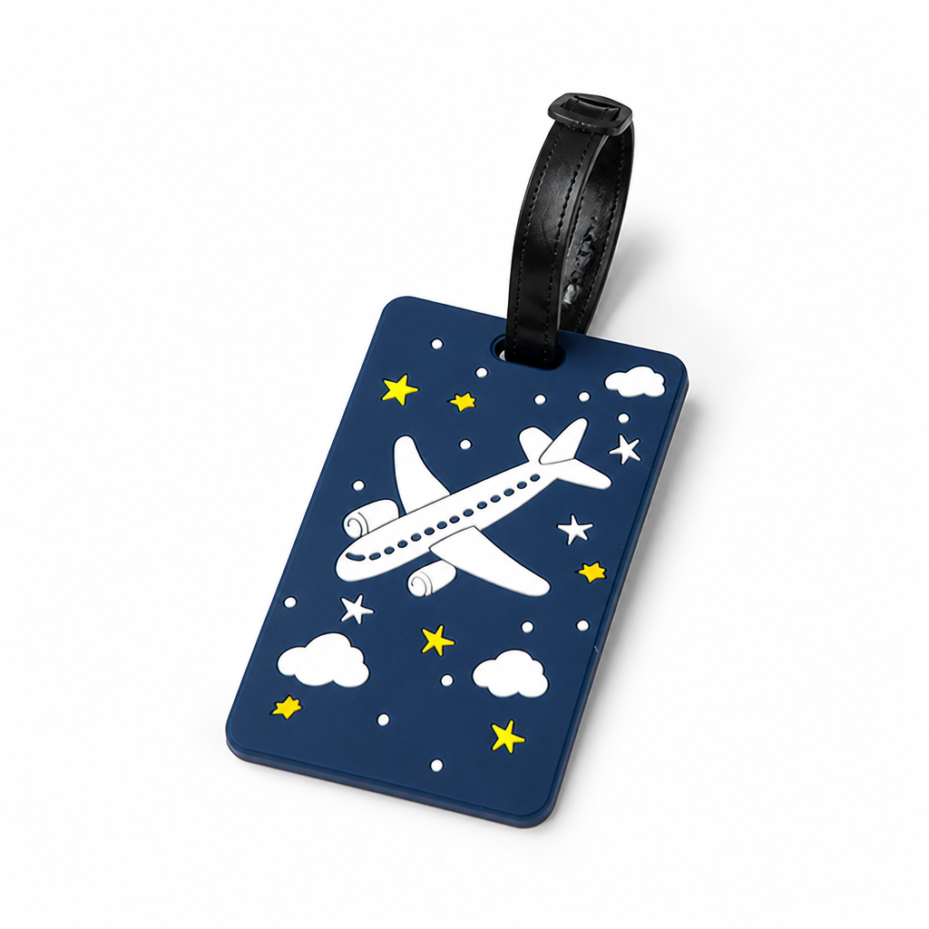 Wear-Resistant & Secure Strap Luggage Tag (Airplane Graphic)
