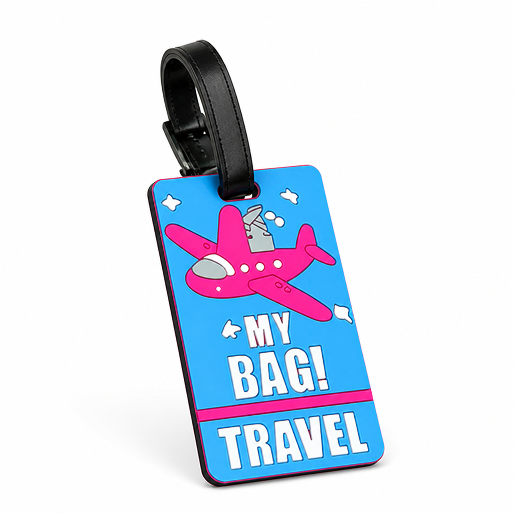 Wear-Resistant & Secure Strap Luggage Tag (Airplane Graphic)