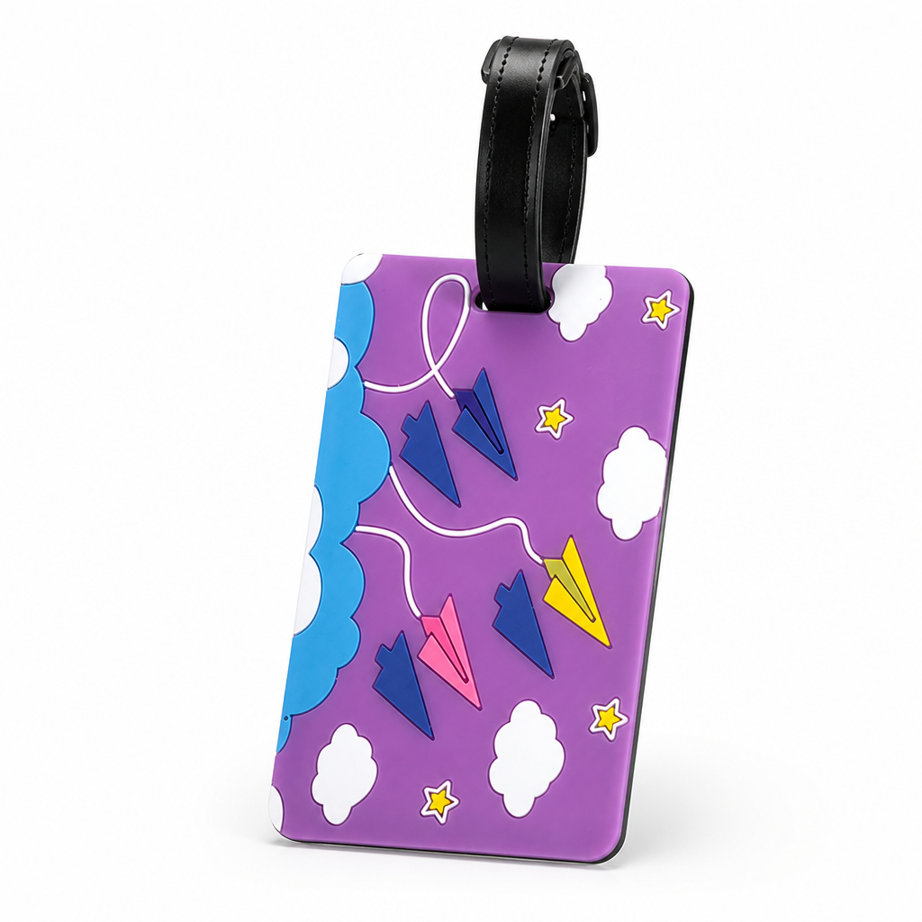 Wear-Resistant & Secure Strap Luggage Tag (Airplane Graphic)