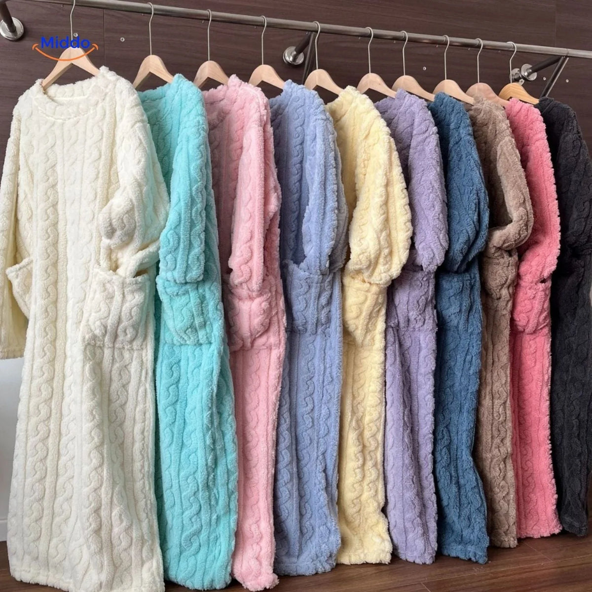 Wearable Blanket Soft Fleece Long Sleeves & Front Pockets