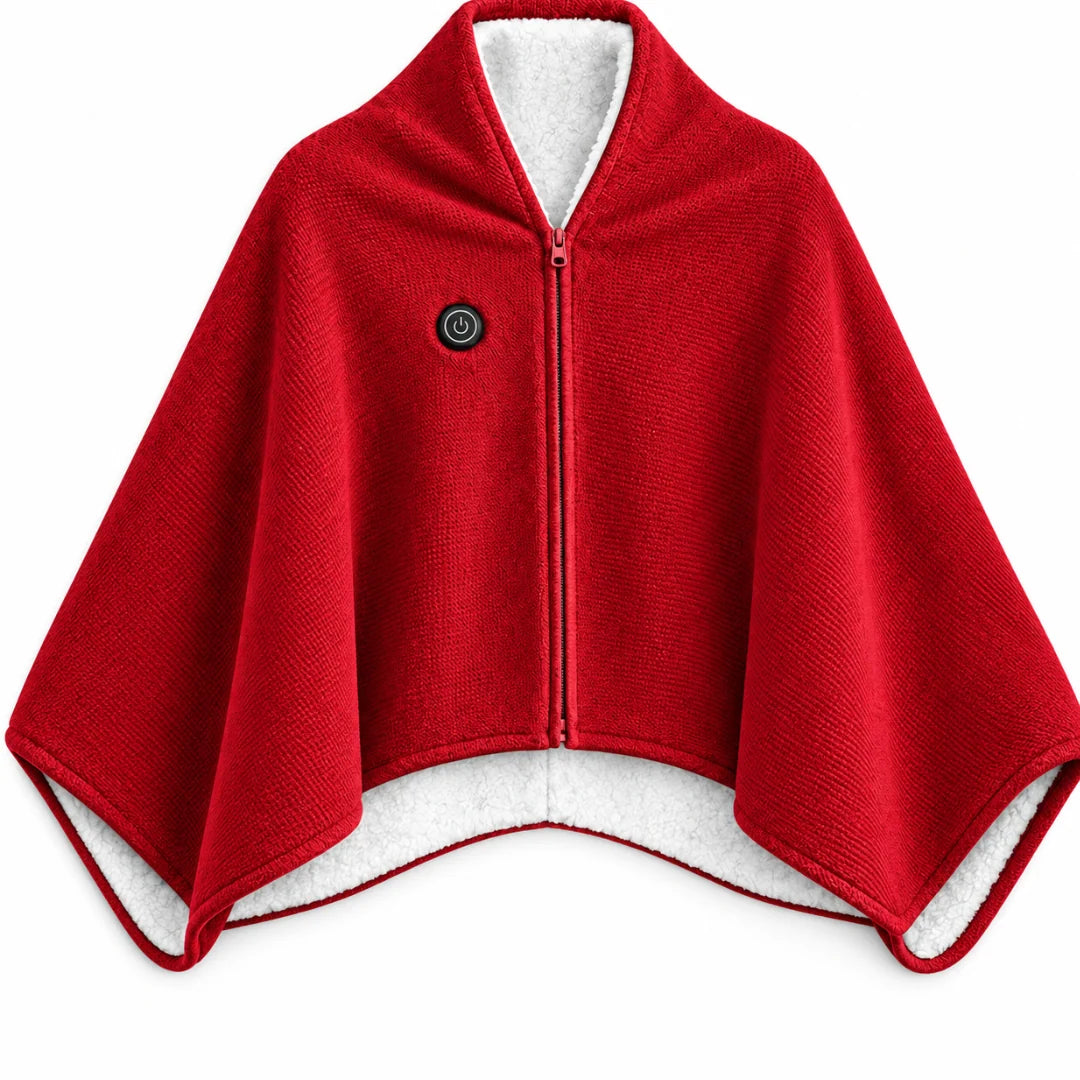 Wearable Heated Blanket Shawl USB-Powered Back & Shoulder Warmth
