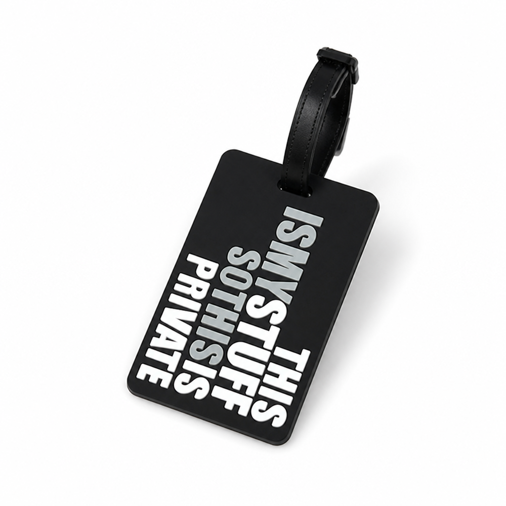 Weather-Resistant Adventure Print Luggage Tag (Secure Strap & ID Slot)
