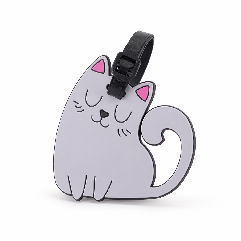 Weather-Resistant Cat-Shaped Luggage Tag (Sturdy Buckle Strap)