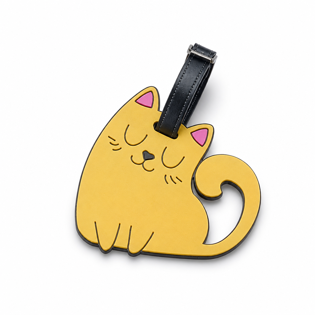 Weather-Resistant Cat-Shaped Luggage Tag (Sturdy Buckle Strap)