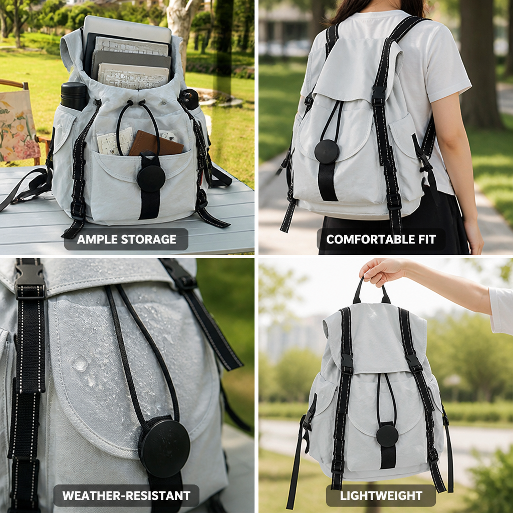 Weather-Resistant Multi-Compartment Backpack (For School & Hiking)