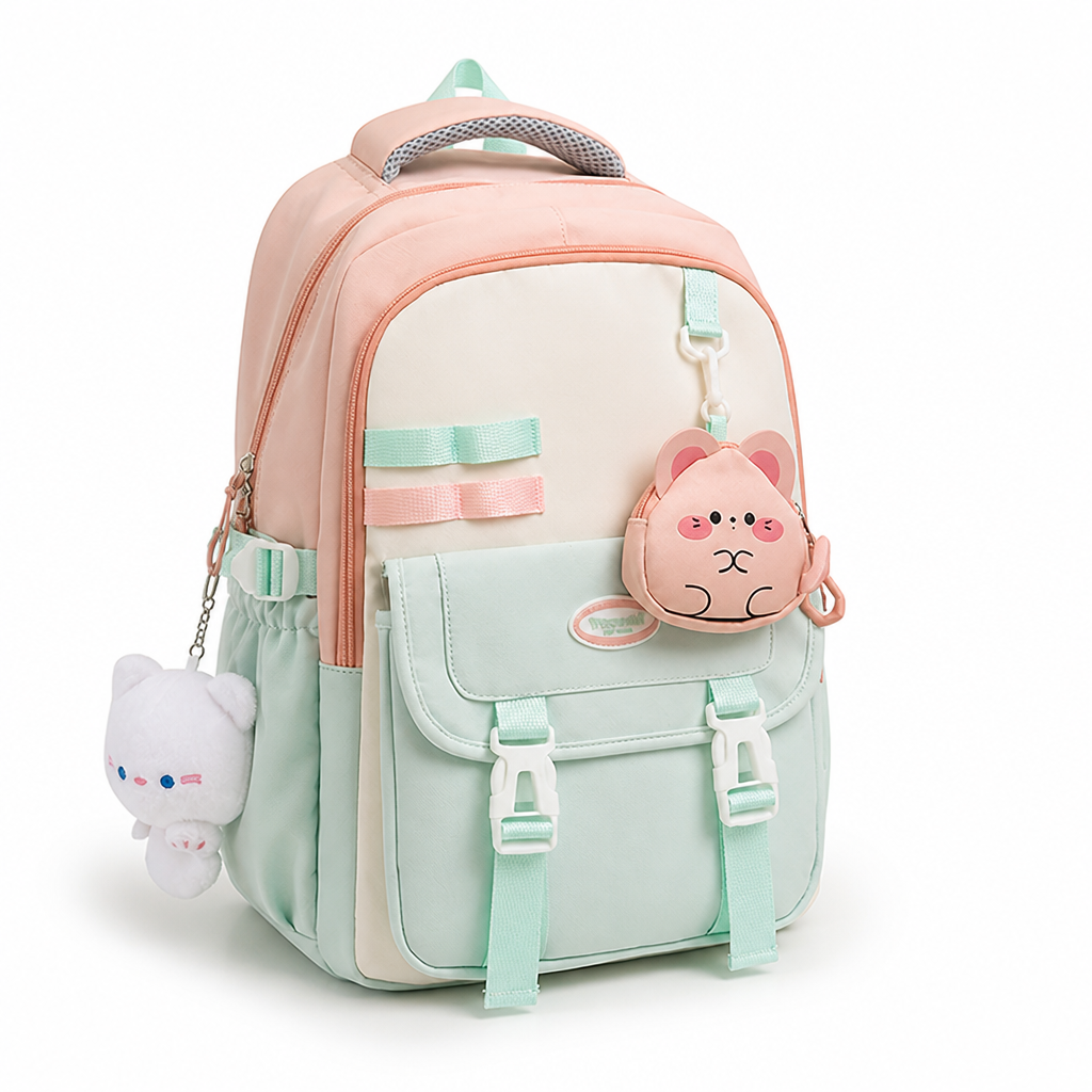 Weather-Resistant Multi-Compartment School Backpack (Padded Straps)