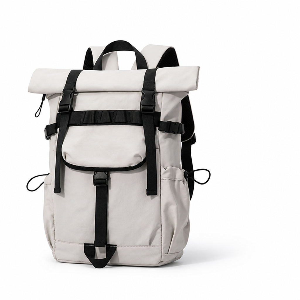 Weather-Resistant Roll-Top Backpack (Multiple Compartments)