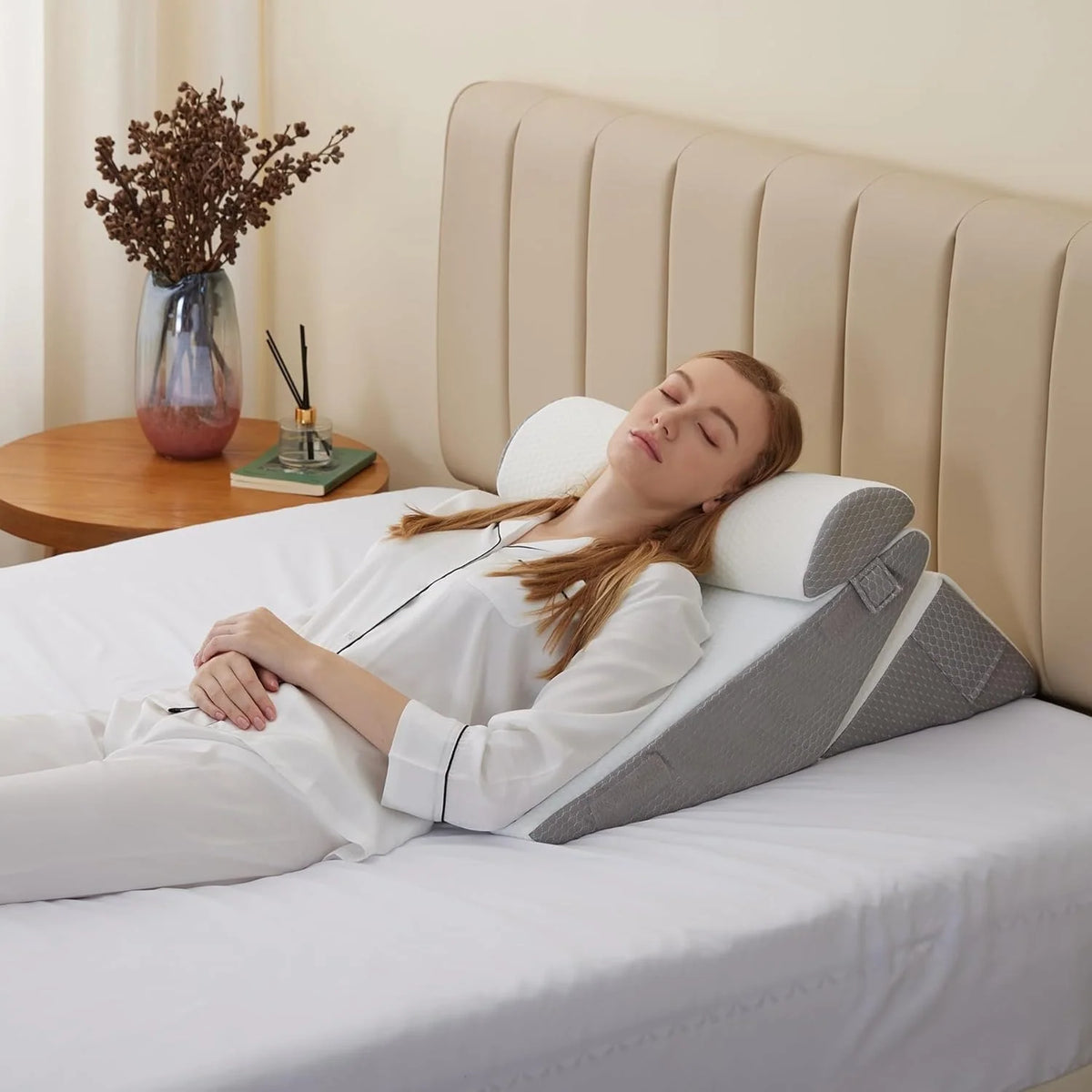 Wedge Pillow Set Orthopedic Memory Foam Foldable
