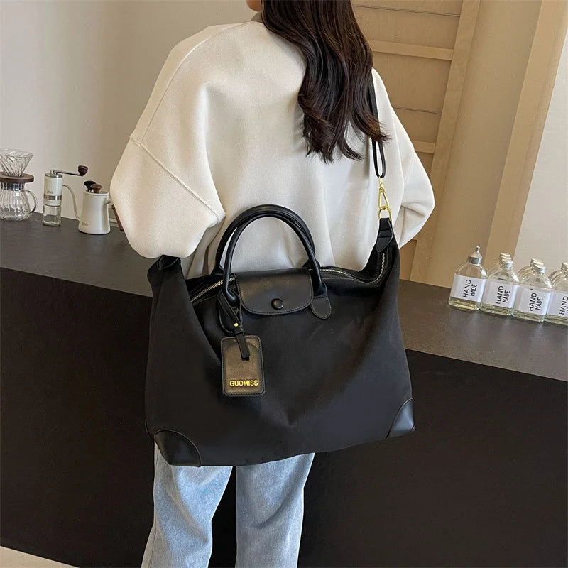 Weekender Bag Canvas With Organizer Pockets & Adjustable Strap