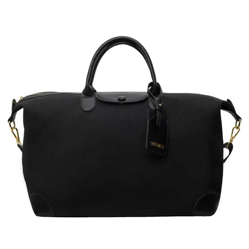 Weekender Bag Canvas With Organizer Pockets & Adjustable Strap