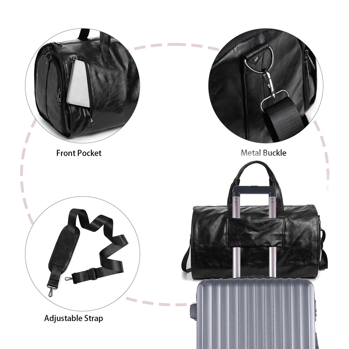 Weekender Duffel Bag Large Capacity & Weather-Resistant Fabric