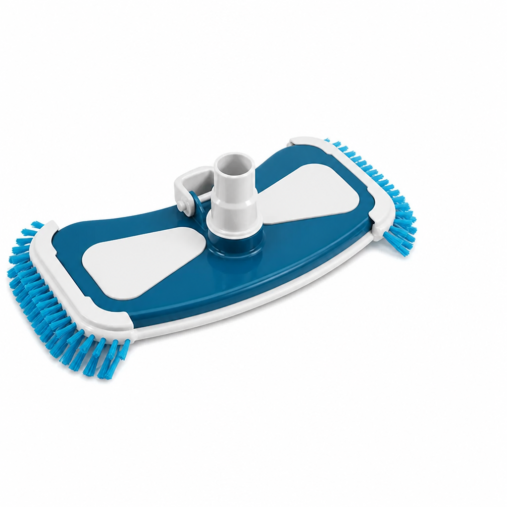 Weighted Nylon-Bristle Soft-Bumper Pool Vacuum Head (12 In)