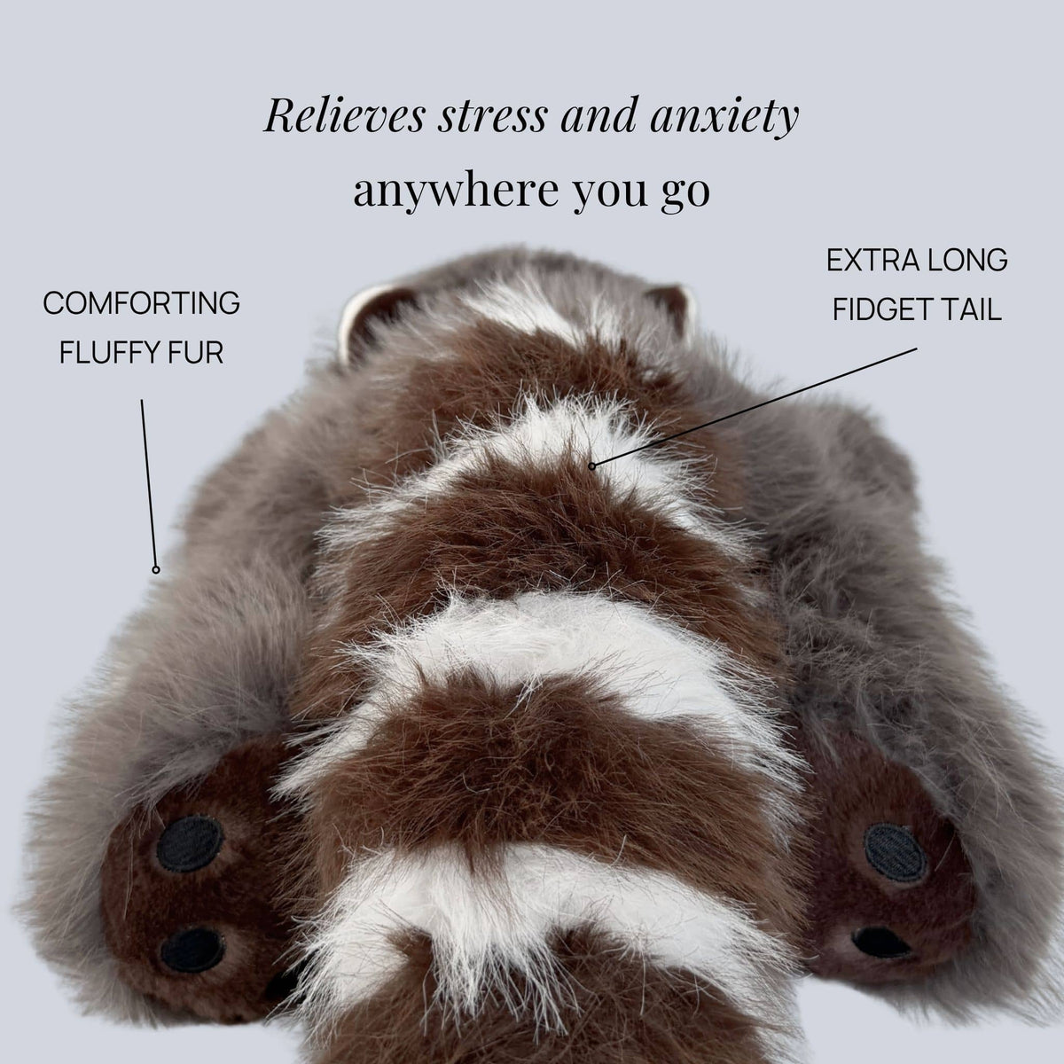 Weighted Raccoon Plush Extra-Long Hugging Arms for Comfort