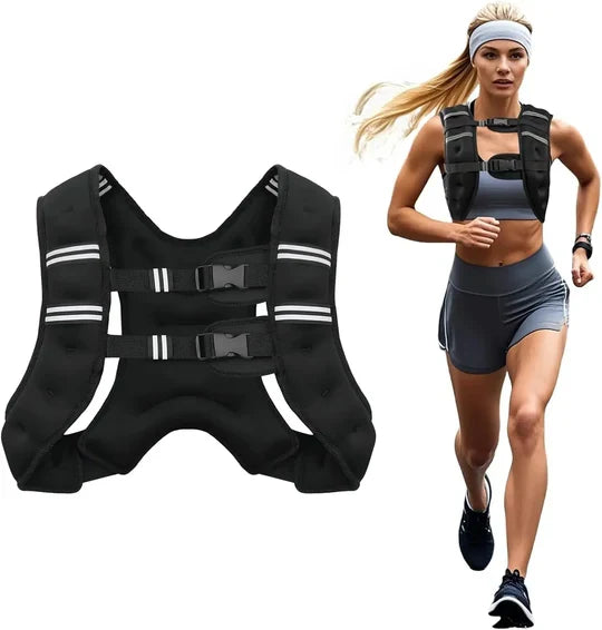 Weighted Vest Adjustable Fit & Even Weight Distribution