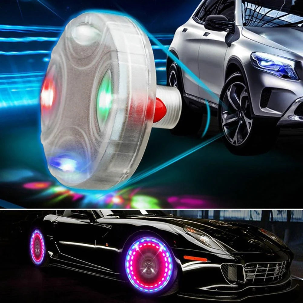 Wheel Rim Light Solar-Powered Sensor-Activated Flashing LED