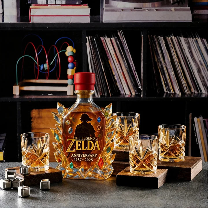 Whiskey Bottle Glass Decorative Removable Stopper 11.8 Oz