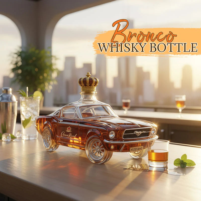 Whiskey Bottle Horse-Inspired Decorative Design