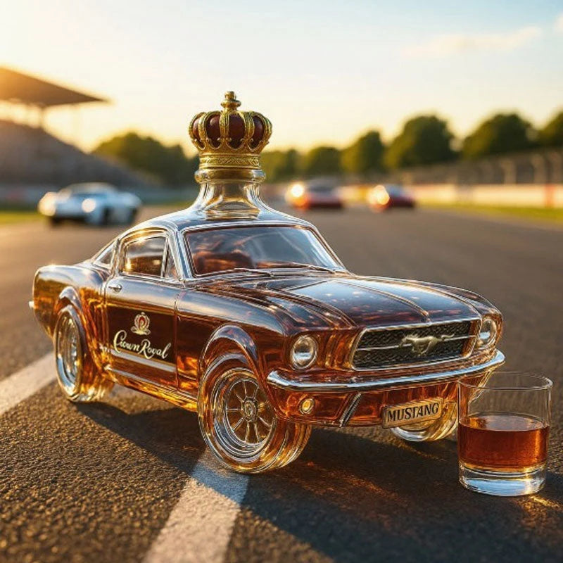 Whiskey Bottle Horse-Inspired Decorative Design