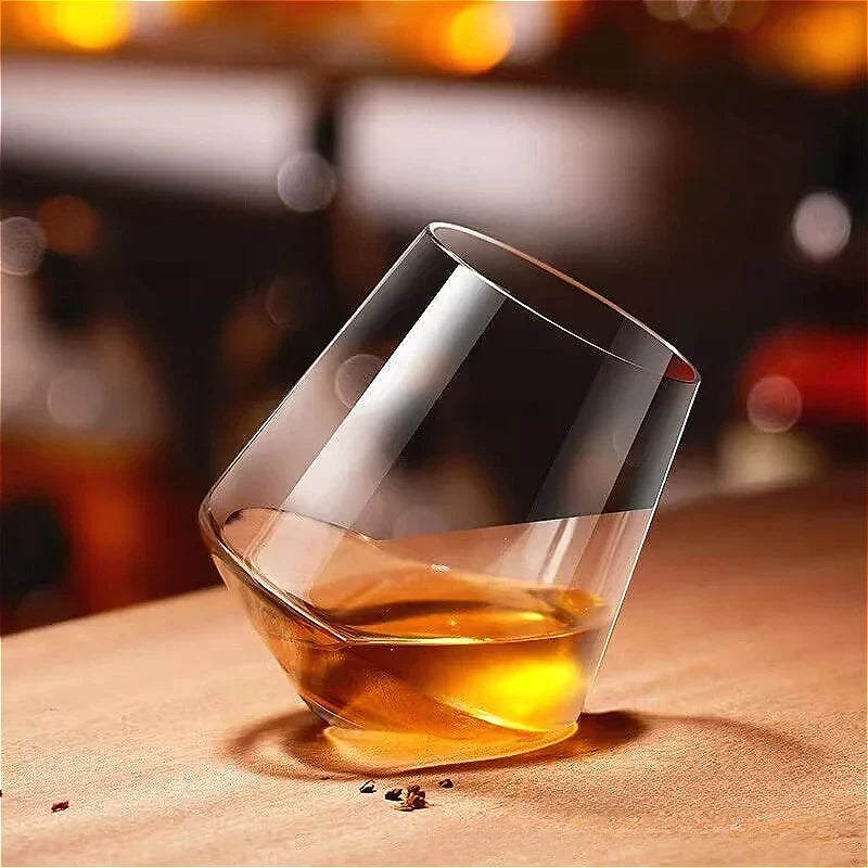 Whiskey Glass Rocking Base 17.9 Oz Capacity