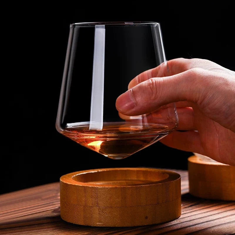 Whiskey Glass Rocking Base 17.9 Oz Capacity