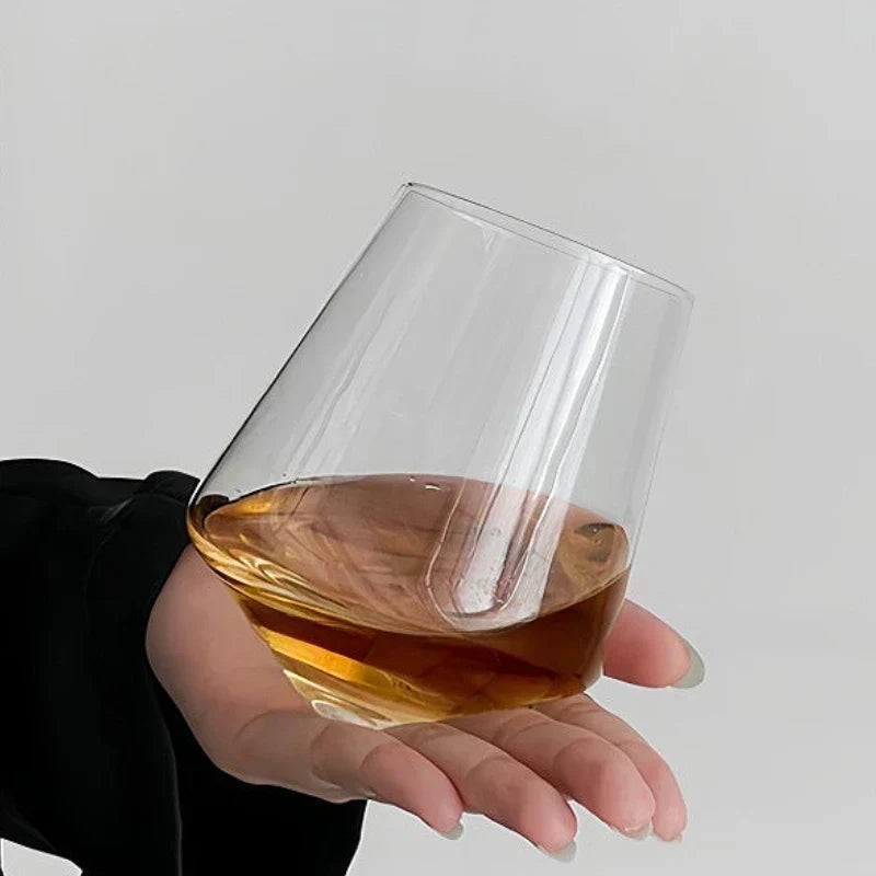 Whiskey Glass Rocking Base 17.9 Oz Capacity