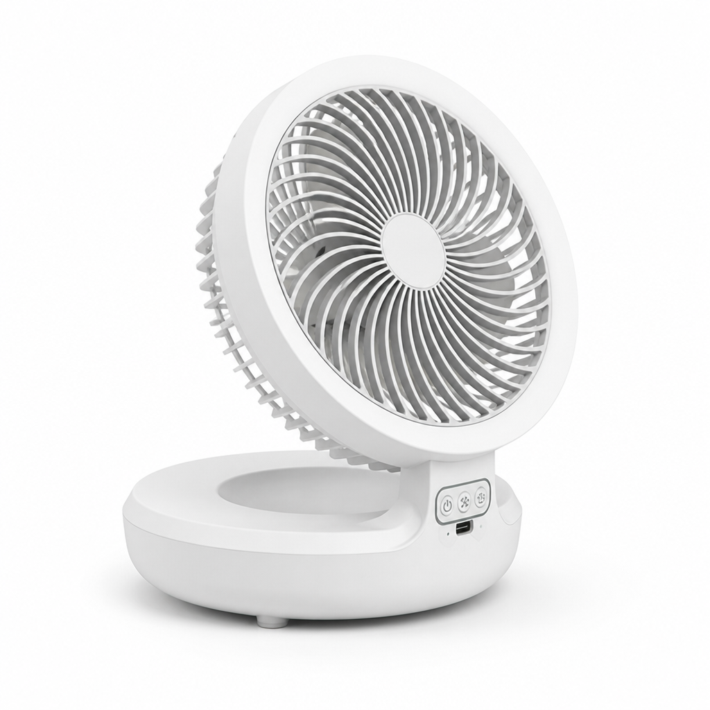Whisper-Quiet USB & AC Fan (Wall-Mount & Freestanding)