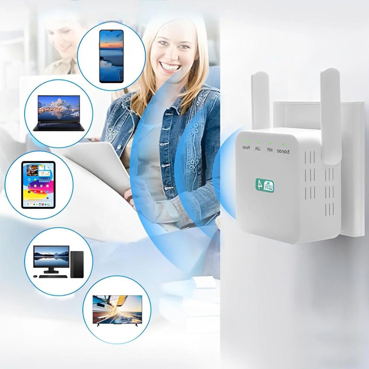 WiFi Repeater Plug-In Long-Range Wall-Penetrating Antenna