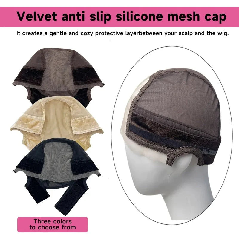 Wig Grip Cap Adjustable Non-Slip Velvet U-Part Lace