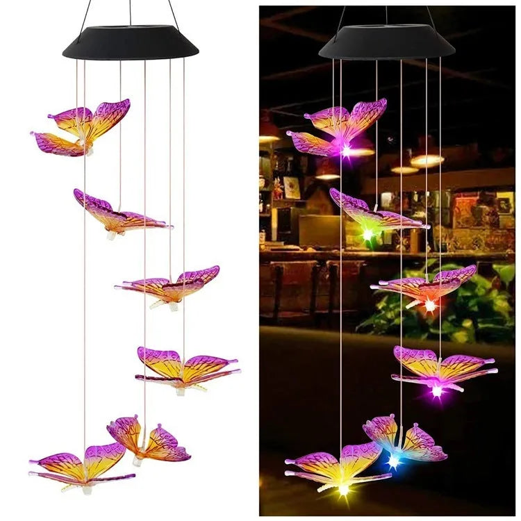 Wind Chime Solar-Powered Color-Changing LED Lights