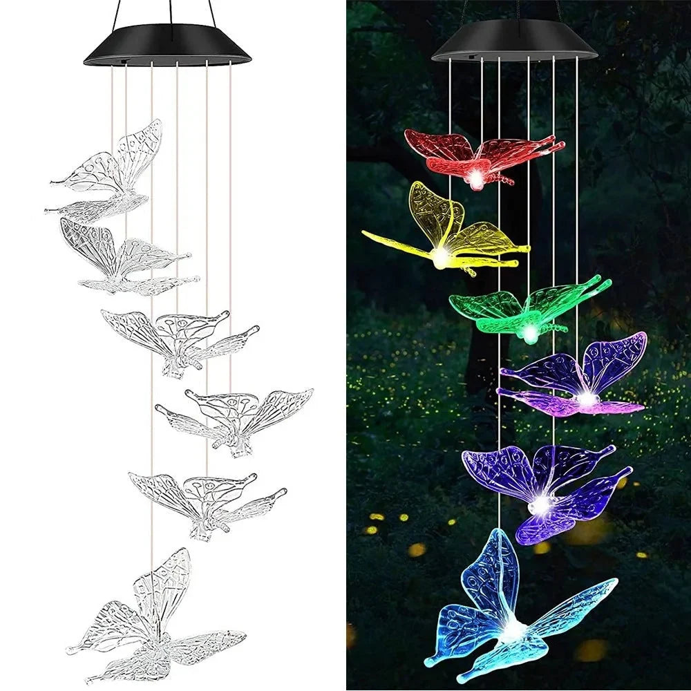 Wind Chime Solar-Powered Color-Changing LED Lights