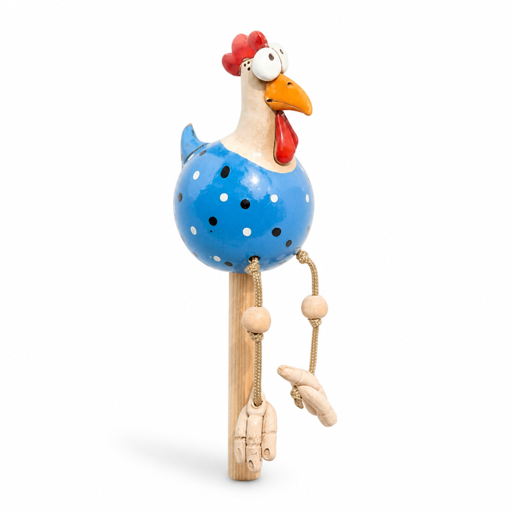Wind-Driven Resin Rooster Garden Ornament