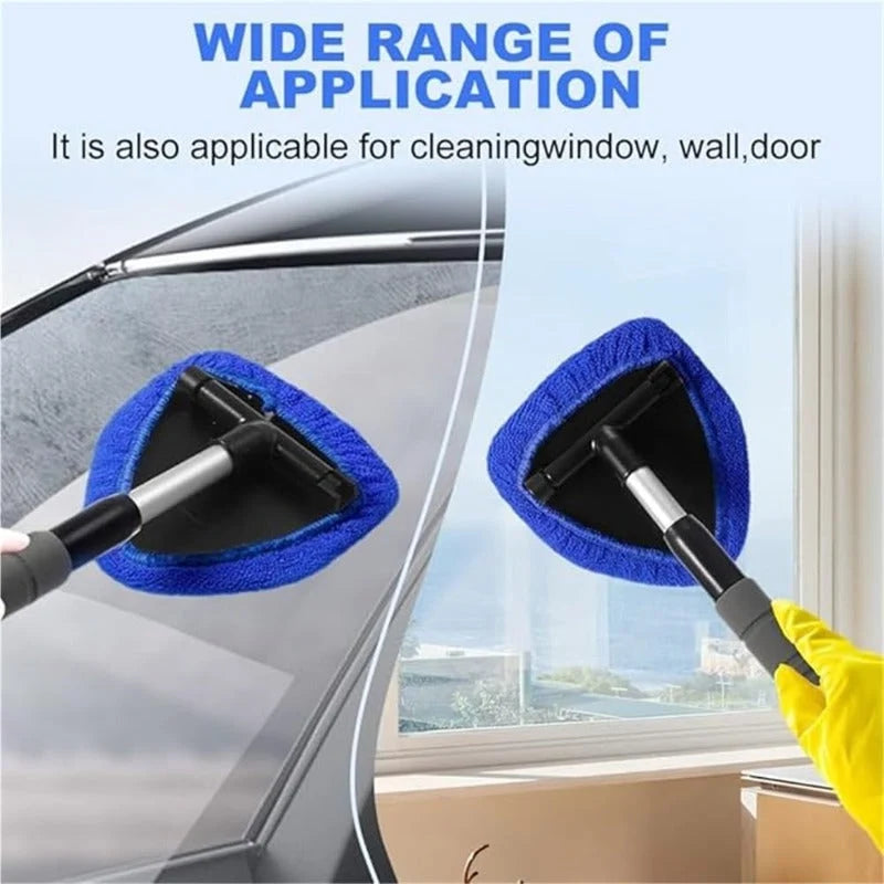 Window Cleaner 180° Swivel Head Reusable Microfiber Covers