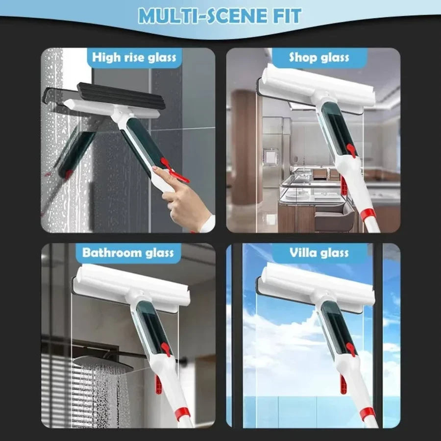 Window Cleaner Telescopic 51 Inch Microfiber & Squeegee