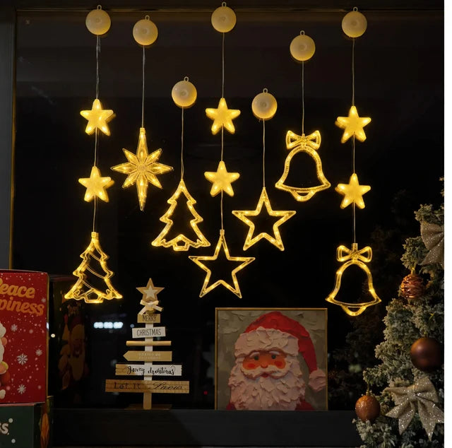 Window Decoration Light LED Battery Operated Suction Cup Mount